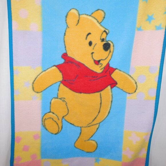 VTG Nemcor Disney Winnie the Pooh Pastel Acrylic Fleece Blanket 28" x 44" Child - Picture 2 of 9